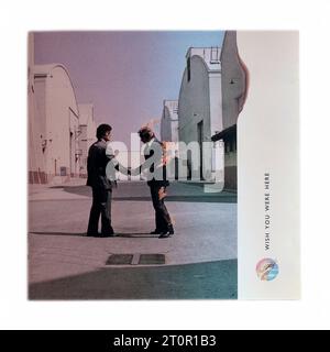 Wish You Were Here, von Pink Floyd CD-Artwork auf hellem Hintergrund Stockfoto