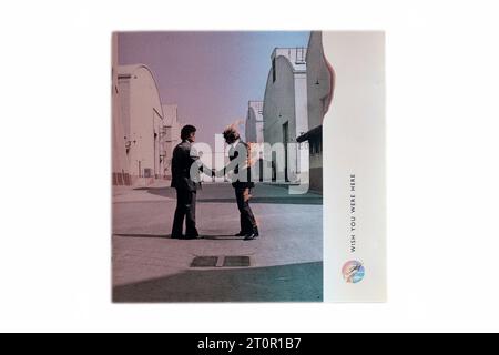 Wish You Were Here, von Pink Floyd CD-Artwork auf hellem Hintergrund Stockfoto