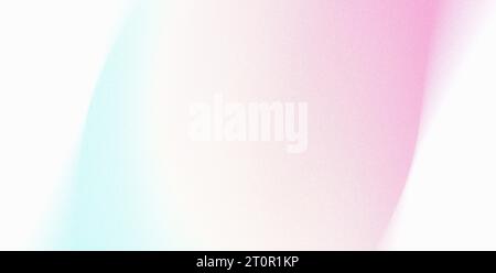 Weißes Rosa Blau Pastellfarben mit körnigem Farbverlauf Hintergrundlicht abstraktes Rauschen Textureffekt Stockfoto