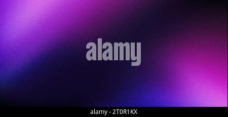 Violett schwarz blau dunkel leuchtend körnig Farbverlauf Hintergrundrauschen Textur Poster Kopfzeile Banner Design Kopierraum Stockfoto