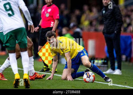 Broendby, Dänemark. Oktober 2023. Jacob Rasmussen (4) von Broendby IF im 3F Superliga-Spiel zwischen Broendby IF und Viborg FF im Broendby Stadion in Broendby. (Foto: Gonzales Photo/Alamy Live News Stockfoto