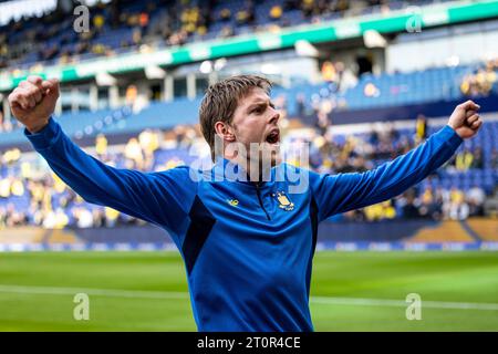 Broendby, Dänemark. Oktober 2023. Nicolai Vallys aus Broendby, WENN er vor dem 3F Superliga-Spiel zwischen Broendby IF und Viborg FF im Broendby Stadion in Broendby gesehen wurde. (Foto: Gonzales Photo/Alamy Live News Stockfoto