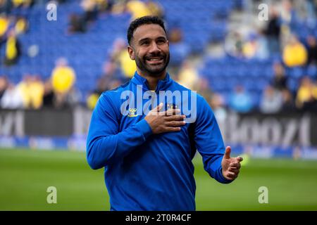 Broendby, Dänemark. Oktober 2023. Sean Klaiber von Broendby IF vor dem 3F Superliga-Spiel zwischen Broendby IF und Viborg FF im Broendby Stadion in Broendby. (Foto: Gonzales Photo/Alamy Live News Stockfoto