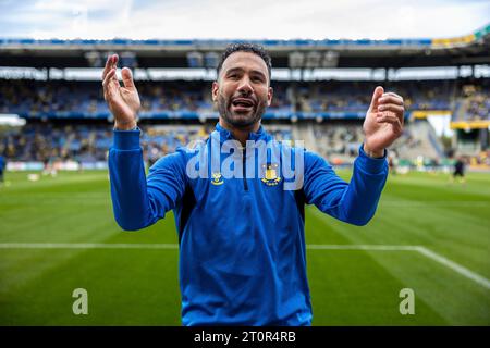 Broendby, Dänemark. Oktober 2023. Sean Klaiber von Broendby IF vor dem 3F Superliga-Spiel zwischen Broendby IF und Viborg FF im Broendby Stadion in Broendby. (Foto: Gonzales Photo/Alamy Live News Stockfoto