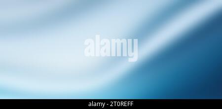 Weißes Blau eleganter heller Hintergrund abstrakte Seide Satin Wellen genarbte Textur Banner Kopfzeile Poster Design Stockfoto