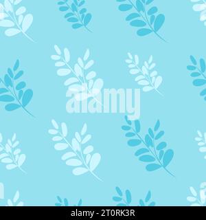 Nahtloses Vektormuster mit Blättern und Verzweigungen. Stock Vektor
