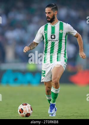 ISCO Alarcon von Real Betis während des Spiels der UEFA Europa League zwischen Real Betis und Sparta Praha, Gruppe C, Datum 2, spielte am 5. Oktober 2023 im Benito Villamarin Stadion in Sevilla. (Foto: Antonio Pozo/PRESSINPHOTO) Credit: PRESSINPHOTO SPORTS AGENCY/Alamy Live News Stockfoto