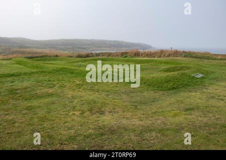 L’Anse aux Meadows archäologische Stätte in Neufundland & Labrador, Kanada Stockfoto