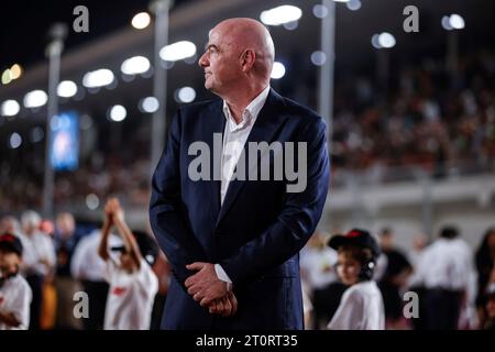 Doha, Katar. Oktober 2023. Giovanni „Gianni“ Infantino (FIFA-Präsident), erster Formel-1-Preis von Katar auf dem Lusail International Circuit am 8. Oktober 2023 in Doha, Katar. (Foto von HOCH ZWEI) Credit: dpa/Alamy Live News Stockfoto