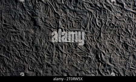 Strukturierter Hintergrund aus zerknittertem schwarzem Papier Stockfoto