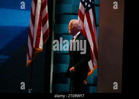 07272016: Philadelphia, Pennsylvania, USA: Vizepräsident Joe Biden spricht während des dritten Tages der Democratic National Convention. (Jeremy Hogan/Polaris) Stockfoto