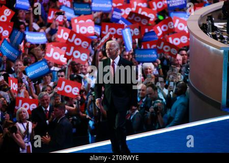 07272016: Philadelphia, Pennsylvania, USA: Vizepräsident Joe Biden spricht während des dritten Tages der Democratic National Convention. (Jeremy Hogan/Polaris) Stockfoto