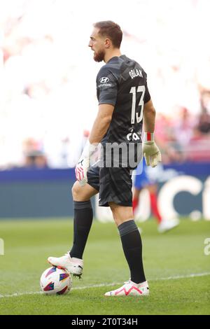 Madrid, Spanien. Oktober 2023. Jan Oblak (Atletico) Fußball/Fußball : spanisches Spiel "LaLiga EA Sports" zwischen Club Atletico de Madrid 2-1 Real Sociedad im Estadio Civitas Metropolitano in Madrid, Spanien. Quelle: Mutsu Kawamori/AFLO/Alamy Live News Stockfoto