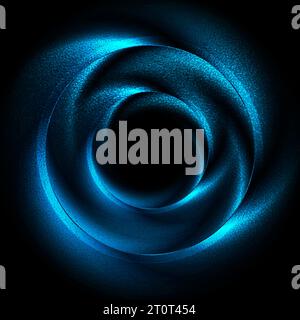 Blau leuchtender Grunge Kreise abstrakter Hightech-Hintergrund. Vector Digital Art Design Stock Vektor