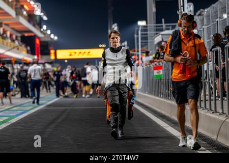 Lusail, Losail, 8. Oktober 2023, Oscar Piastri, aus Australien, tritt für McLaren F1 an. Renntag, Runde 18 der Formel-1-Meisterschaft 2023. Quelle: Michael Potts/Alamy Live News Stockfoto