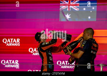 Lusail, Losail, 8. Oktober 2023, Oscar Piastri, aus Australien, tritt für McLaren F1 an. Renntag, Runde 18 der Formel-1-Meisterschaft 2023. Quelle: Michael Potts/Alamy Live News Stockfoto