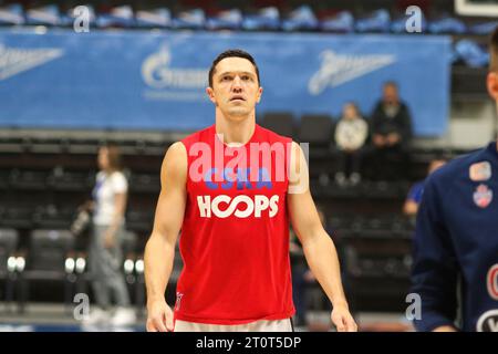 Sankt Petersburg, Russland. Oktober 2023. Semjon Antonov (11) von CSKA Moskau im Einsatz während des Basketballspiels der VTB United League, reguläre Saison, zwischen Zenit St. Petersburg und CSKA Moskau in der Arena. Endpunktzahl: Zenit 76:80 CSKA. (Foto: Maksim Konstantinov/SOPA Images/SIPA USA) Credit: SIPA USA/Alamy Live News Stockfoto