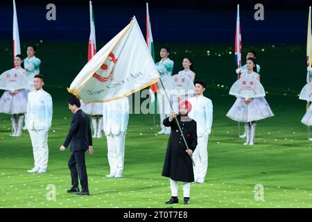 Raja Randhir Singh, 8. OKTOBER 2023: Abschlusszeremonie im Hangzhou Olympic Sports Centre Stadium während der China Hangzhou Asian Games 2022 in Hangzhou, China. Quelle: AFLO SPORT/Alamy Live News Stockfoto