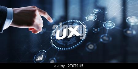 Mobile App User Experience UX oder App UX. Stockfoto