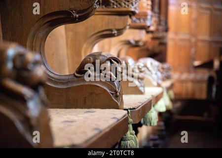 Edinburgh, Großbritannien - 15. April 2023 - Insiderdetails von St. Giles' Cathedral Stockfoto