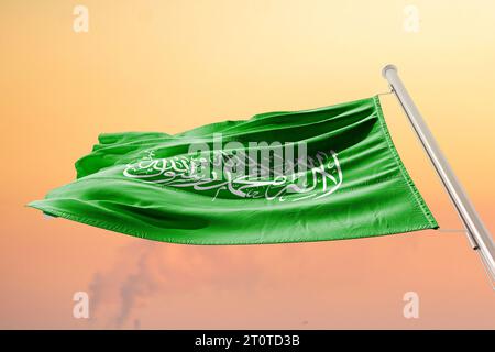 Flagge der Hamas israel gegen palästina, übersetzt Israel-Hamas Krieg Stockfoto