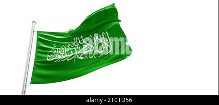 Flagge der Hamas israel gegen palästina, übersetzt Israel-Hamas Krieg Stockfoto