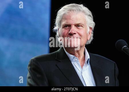 Die Missionsgesellschaft des frueheren US-Baptistenpredigers Billy Graham 1918-2018 laedt zur Evangelisationsveranstaltung Festival of Hope Festival der Hoffnung am Samstag nach Essen ein. Die Predigt in der Grugahalle hallt Grahams Sohn Franklin Foto vom 07.10.2023. Er steht an der Spitze der Billy Graham Evangelistic Association BGEA und ist auch Chef der Hilfsorganisation Samaritan s Handtasche . Mehr als 200 freikirchliche Gemeinden unterstuetzen laut BGEA das Event. Siehe epd-Meldung vom 07.10.2023 REDAKTIONELLE VERWENDUNG NUR *** die Missionsgesellschaft des ehemaligen US-Baptisten-Predigers Billy Graham 1918 Stockfoto