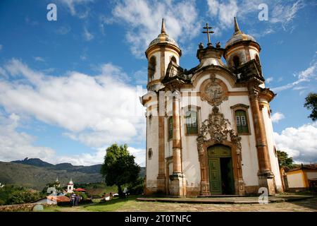 Sao Francisco de Assis Kirche, Ouro Preto, Brasilien. Stockfoto