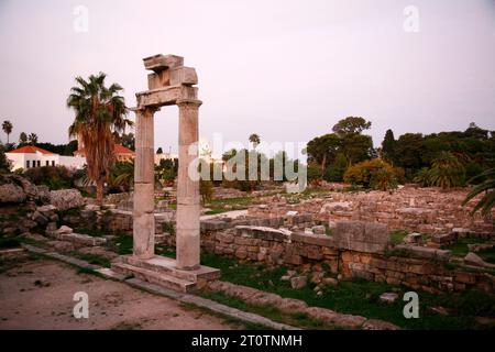 Die antike Agora in Kos Stadt, Kos, Griechenland Stockfoto