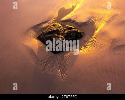 Visuelle Metaphern über Sand- Matosinhos Stockfoto