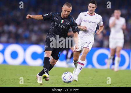 Neapel, Italien. Oktober 2023. Neapel, Italien, 8. Oktober 2023 Stanislav Lobotka (68 Neapel) während des Spiels der Serie A zwischen SSC Napoli und ACF Fiorentina im Stadio Diego Armando Maradona am 8. Oktober 2023 in Neapel (Foto Mosca/SPP) Credit: SPP Sport Press Photo. /Alamy Live News Stockfoto