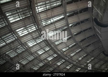 Dach des Stadions. Grand Stadium. Dach öffnen. Stockfoto