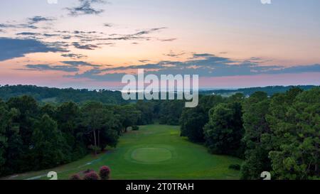 Daphne, Alabama bei Sonnenuntergang im September Stockfoto