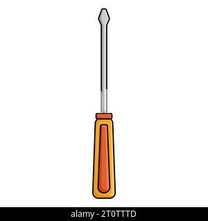 Schraubendreher-Symbol über weißem Hintergrund Vektor-Illustration. Stock Vektor