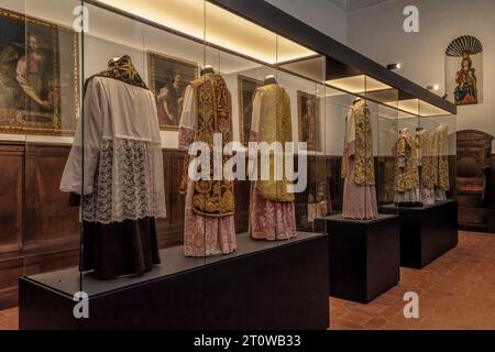 Kapitelhaus, das des Buches, Dommuseum von Santa Maria la Mayor in der Stadt Sigüenza, Provinz Guadalajara, Castlla la Mancha, Spanien, Stockfoto