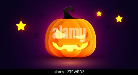 Niedlicher Halloween Kürbis. Vektorabbildung Stock Vektor