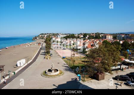 September 2023 - Akcakoca, Türkei: Küste, Strand und Meer in der Provinz Duzce, Turkiye. Stockfoto