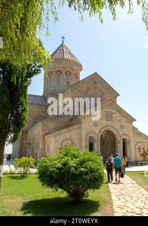 Tiflis, Georgien - 11. August 2023: Kloster St. Nino in Bodbe. Kakheti Region. Sighnaghi Stockfoto