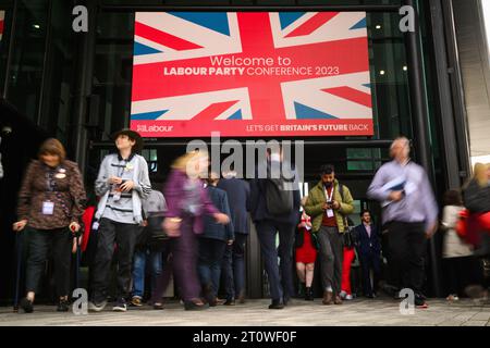 London, Großbritannien. 9. Oktober 2023. Atmosphäre während der Labour Party-Konferenz in Liverpool. Das Foto sollte lauten: Matt Crossick/Empics/Alamy Live News Stockfoto