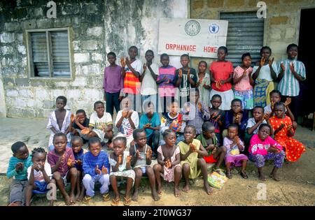 Liberia, Waisen im Waisenhaus. Stockfoto