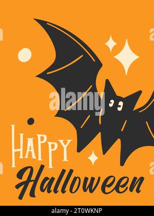 Happy Halloween Party Poster und Einladungskarte Design Stock Vektor