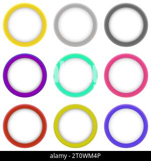 Satz von bunten Vektorbanner. Abstrakte Vektor-bunte Formen für Design. Banner mit Beispieltext. Stock Vektor