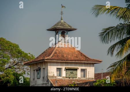 01 24 2013 historische Architektur Vintage1760 Uhrenturm Paradesi Synagoge-Kochi; Kerala Indien Asien. Stockfoto