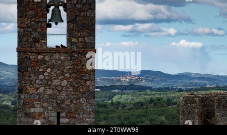 Monteriggioni Toskana Italien September 2023 Monteriggioni ist eine Gemeinde in der Provinz Siena in der italienischen Region Toskana. Es grenzt an die Gemeinden Stockfoto