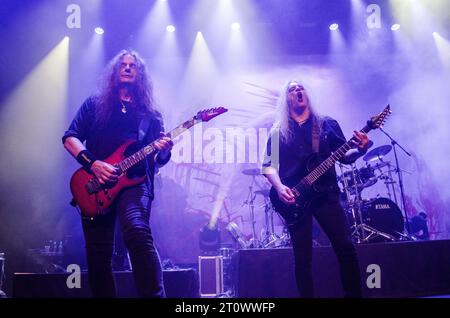 André Olbrich und Marcus Siepen von Blind Guardian Performing in Athens (Floyd Live Music Location)/Griechenland, Oktober 2023 Stockfoto