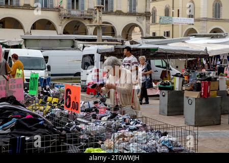 Colle Val d'Elsa Market Day Toskana Italien September 2023 Stockfoto