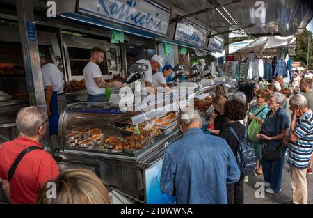 Colle Val d'Elsa Market Day Toskana Italien September 2023 Stockfoto