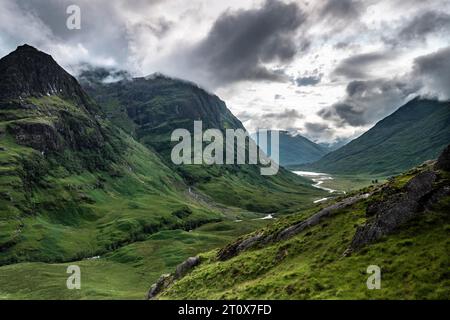 Glencoe Valley, West Highlands, Schottland, Vereinigtes Königreich Stockfoto
