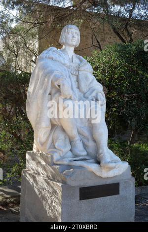 Denkmal für Manuel I., bekannt als der Glückliche („O Venturoso“), König von Portugal von 1495 bis 1521 Stockfoto