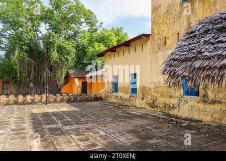 Teil der Befestigung des Gefängnisses auf der Changuu-Insel. Sansibar, Tansania Stockfoto